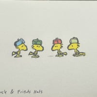 Woodstock & Friends Hats mini print