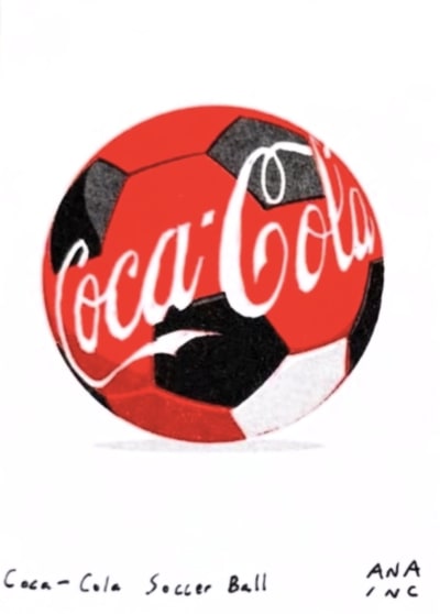 Coca-Cola Soccer Ball, a Ana Inciardi mini print