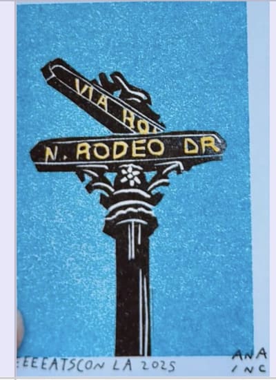 EEEEEATSCON LA 2025 (Rodeo Drive), a Ana Inciardi mini print