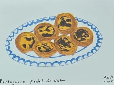 Portuguese Pastel de Nata, a Ana Inciardi mini print