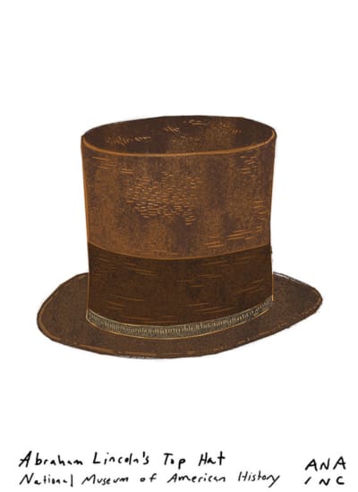 Abraham Lincoln's Top Hat, a Ana Inciardi mini print