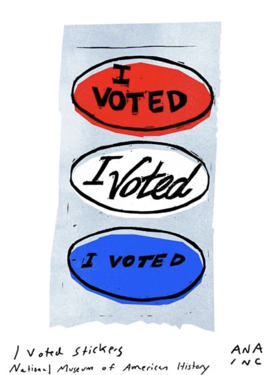 I Voted Stickers, a Ana Inciardi mini print