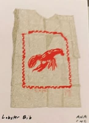 Lobster Bib, a Ana Inciardi mini print