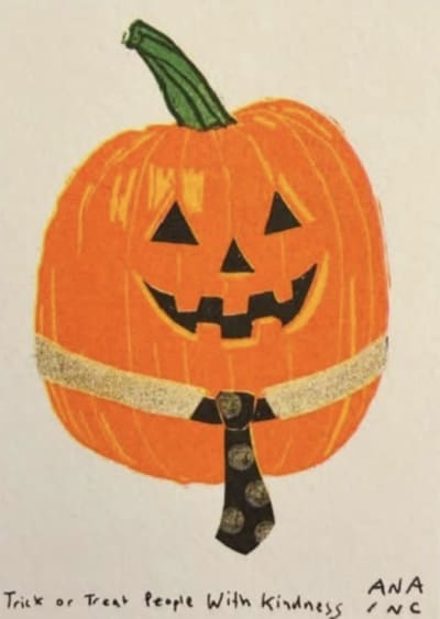 Trick or Treat People With Kindness mini print