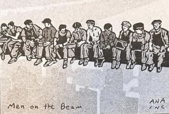 Men on the Beam, an Ana Inciardi mini print