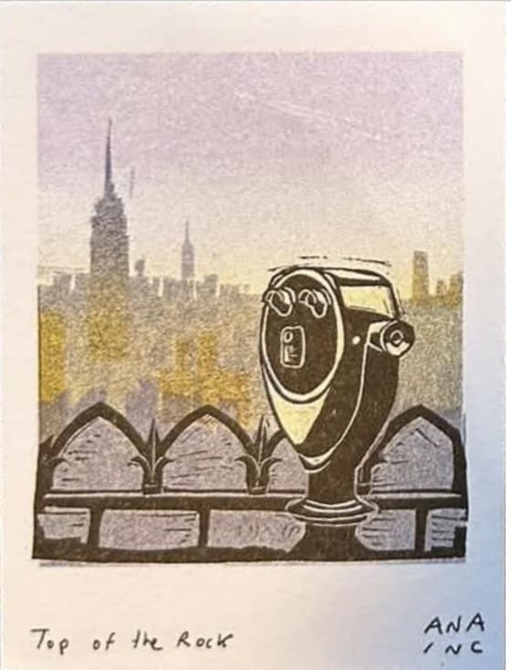 Top of the Rock, an Ana Inciardi mini print
