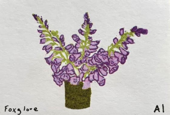 Foxglove, an Ana Inciardi mini print