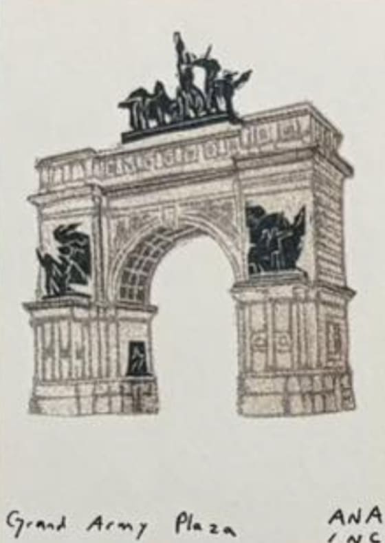 Grand Army Plaza, an Ana Inciardi mini print