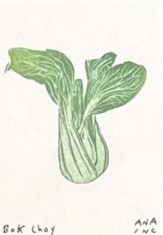 Bok Choy, an Ana Inciardi mini print