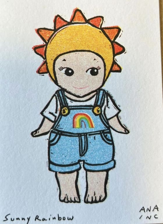 Sunny Rainbow, an Ana Inciardi mini print
