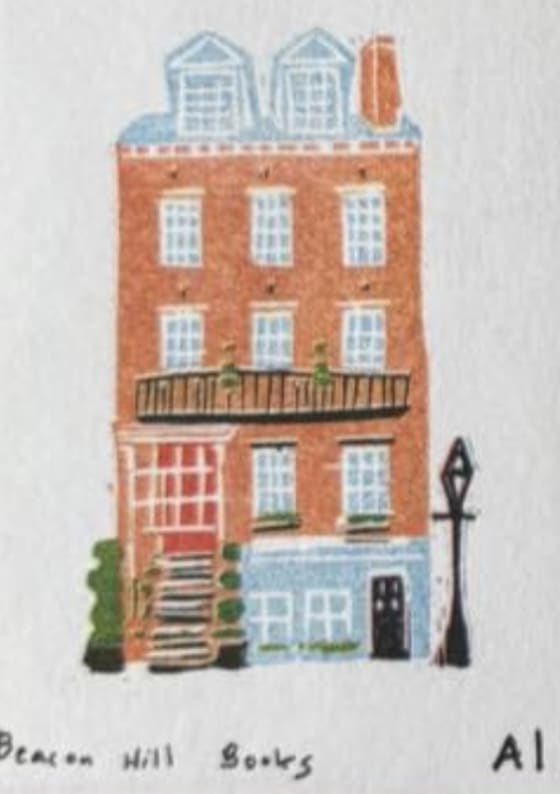 Beacon Hill Books, an Ana Inciardi mini print