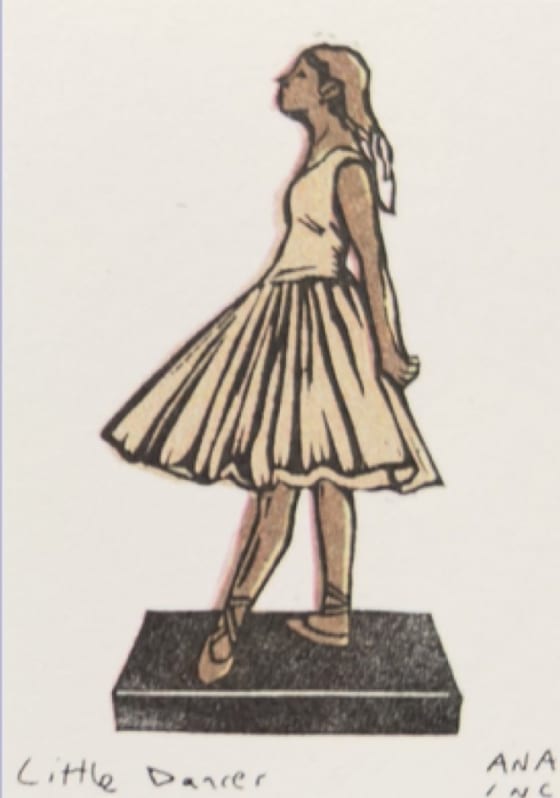 Little Dancer, an Ana Inciardi mini print