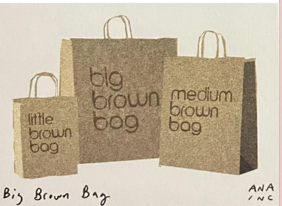 Big Brown Bag, an Ana Inciardi mini print