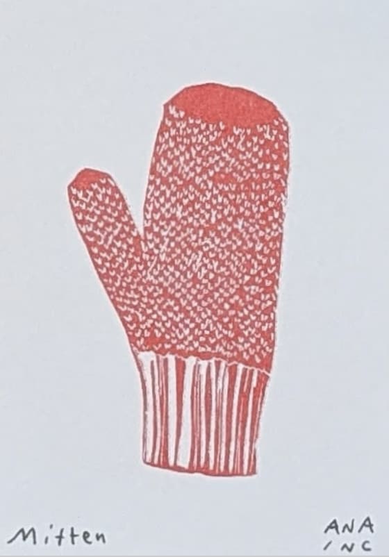 Mitten, an Ana Inciardi mini print