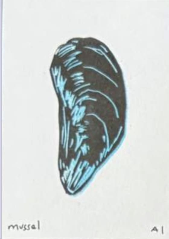 Mussel, an Ana Inciardi mini print