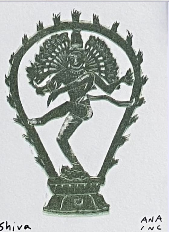 Shiva, an Ana Inciardi mini print