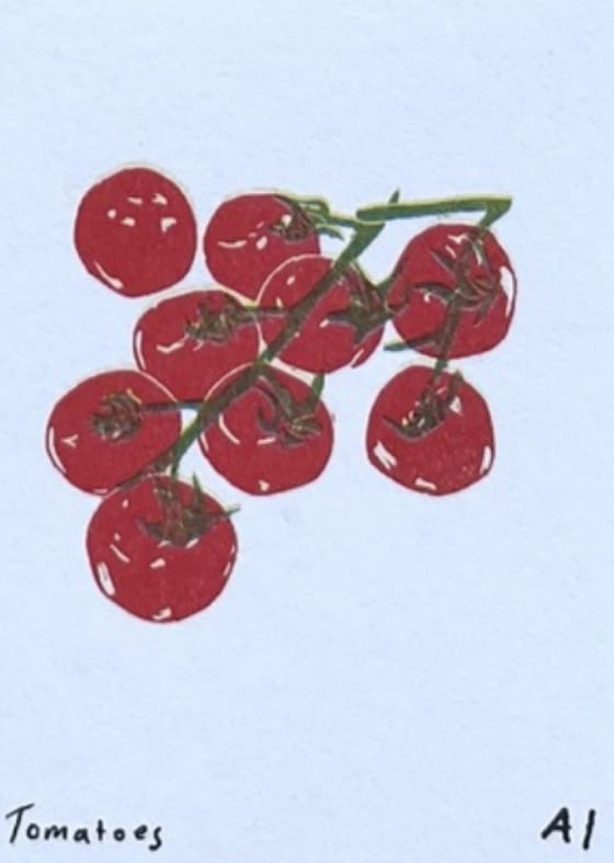 Tomatoes, an Ana Inciardi mini print