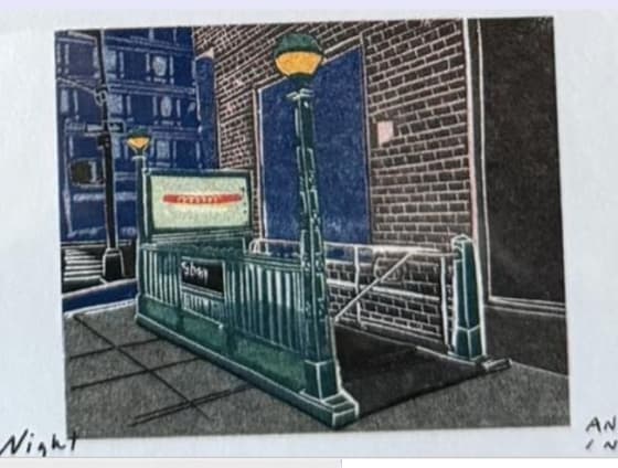 Night, an Ana Inciardi mini print