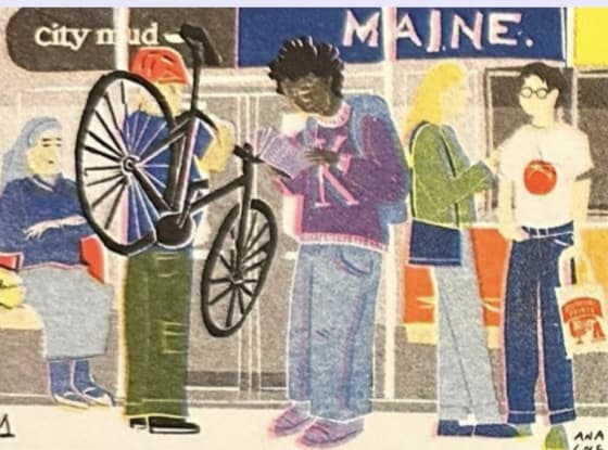 An Evening on the B Train 1, an Ana Inciardi mini print