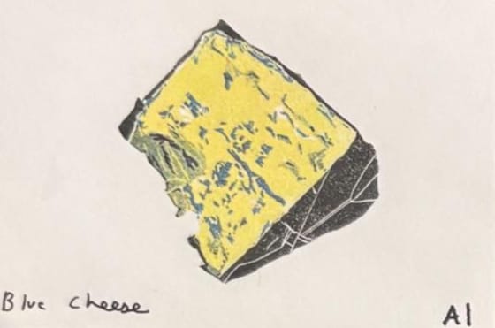 Blue Cheese, an Ana Inciardi mini print