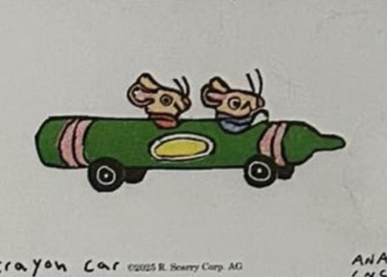 Crayon Car, an Ana Inciardi mini print