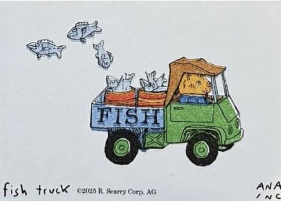Fish Truck, an Ana Inciardi mini print