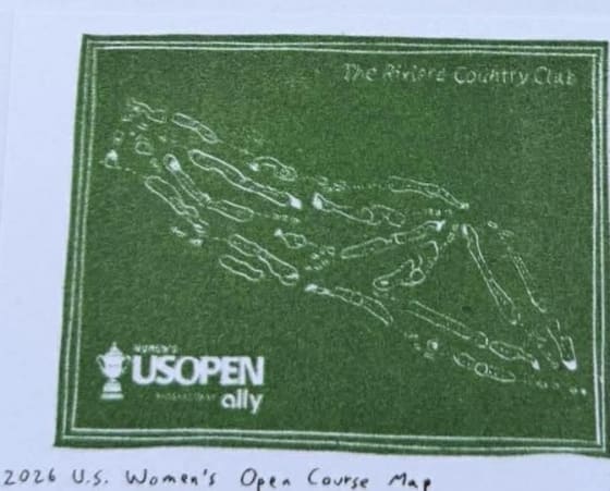 2026 U.S. Women's Open Course Map, an Ana Inciardi mini print