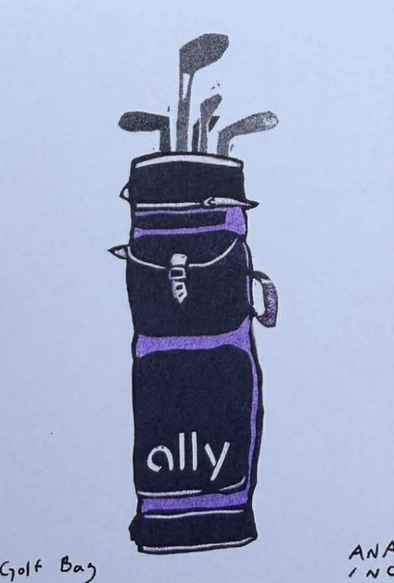 Golf Bag, an Ana Inciardi mini print