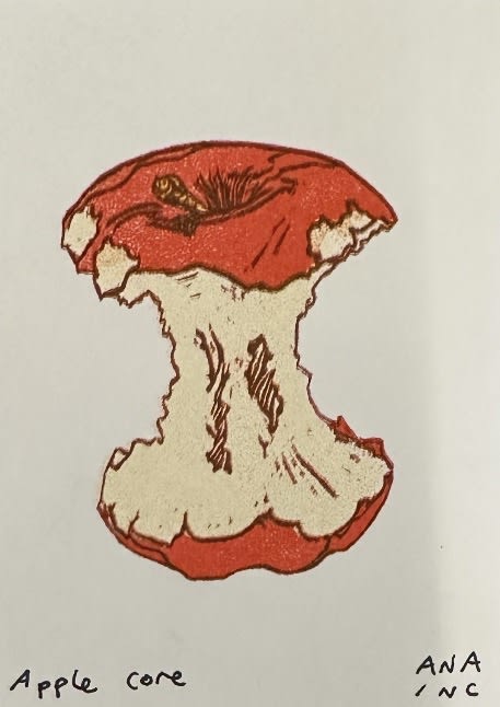 Apple Core, an Ana Inciardi mini print