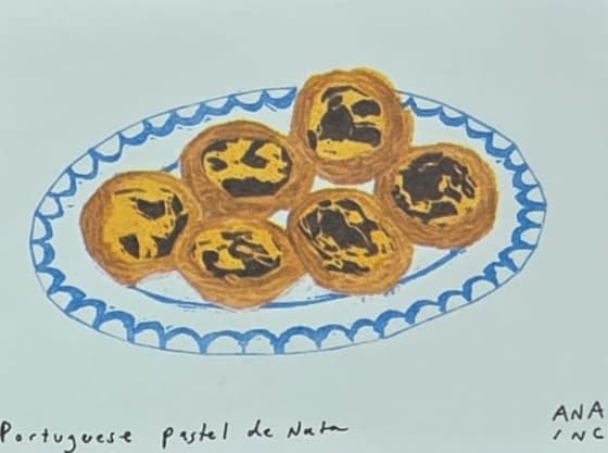Portuguese Pastel de Nata, an Ana Inciardi mini print