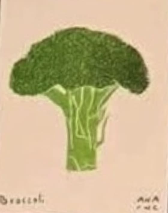Broccoli, an Ana Inciardi mini print