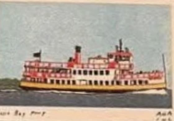 Casco Bay Ferry, an Ana Inciardi mini print