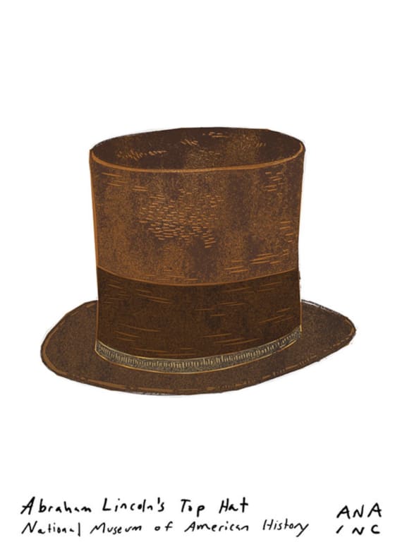 Abraham Lincoln's Top Hat, an Ana Inciardi mini print