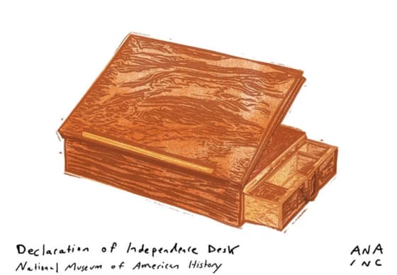 Declaration of Independence Desk, an Ana Inciardi mini print