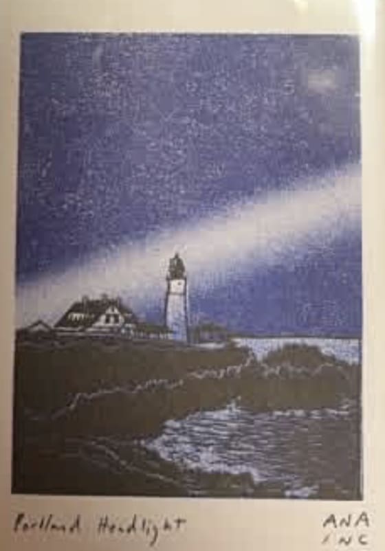 Portland Headlight, an Ana Inciardi mini print