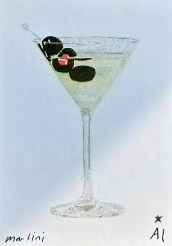 Shiny Martini, an Ana Inciardi mini print