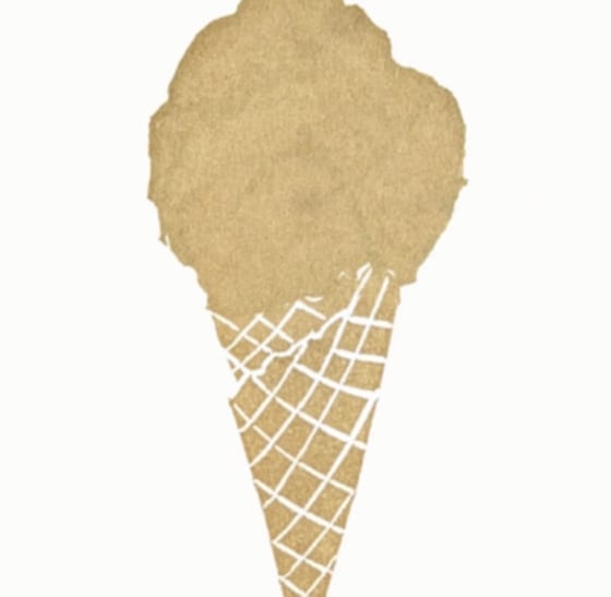 Ice Cream Cone (Coffee), a Bright Side Prints mini print