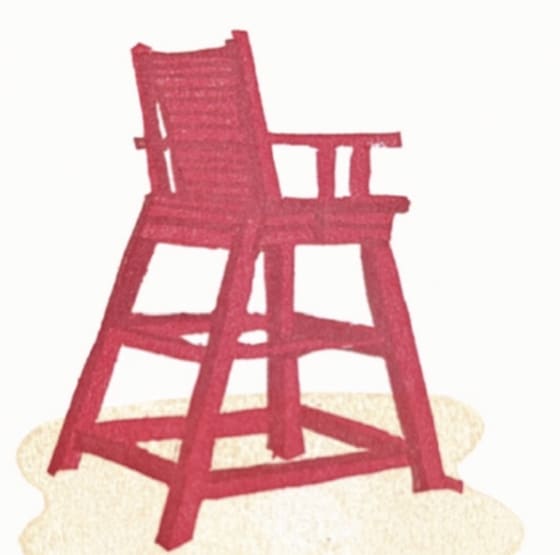 Lifeguard Stand, a Bright Side Prints mini print