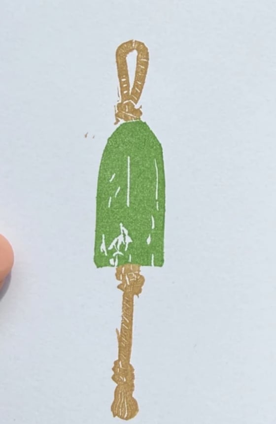 Buoy #2 - Green, a Bright Side Prints mini print