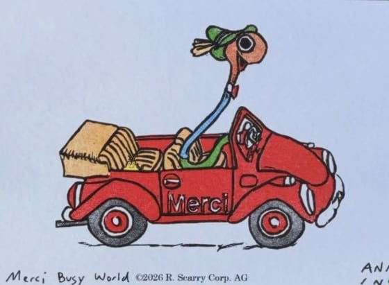 Merci Busy World, an Ana Inciardi mini print