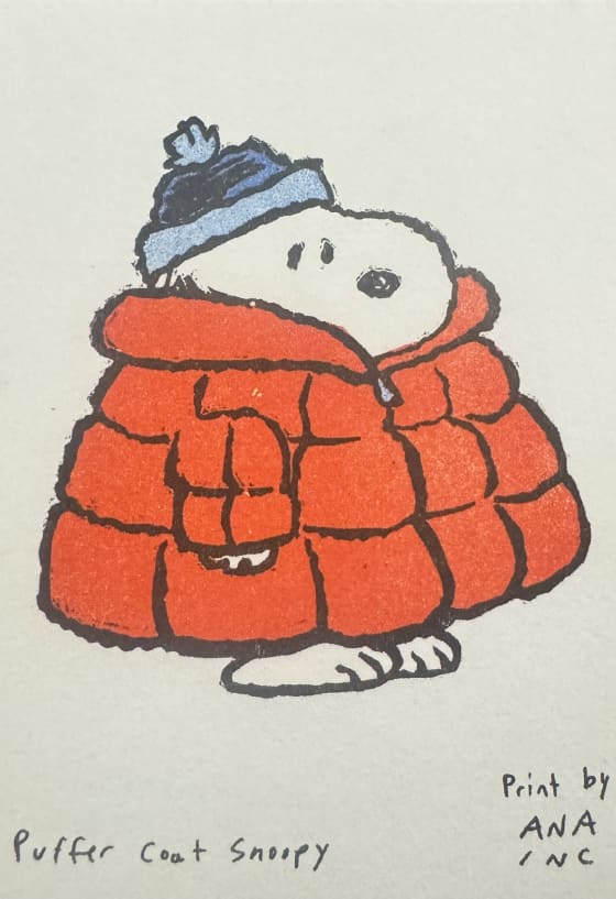 Puffer Coat Snoopy, an Ana Inciardi mini print