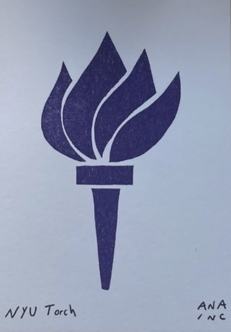 NYU Torch, an Ana Inciardi mini print