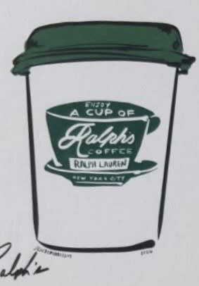 Ralph's Coffee, a Jen Scribbles mini print