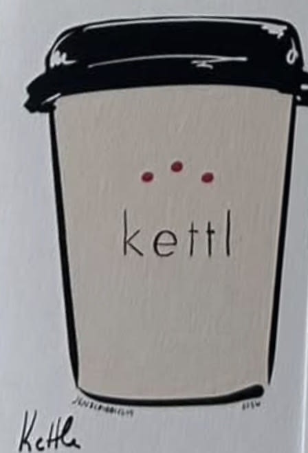 Kettl, a Jen Scribbles mini print
