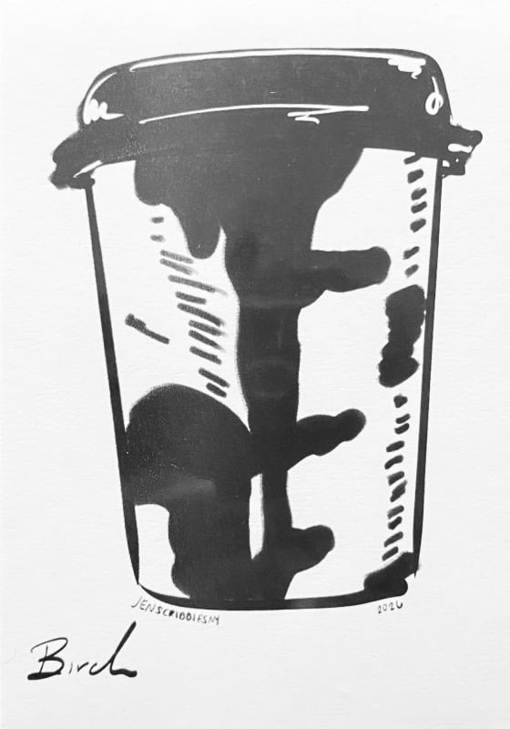 Birch, a Jen Scribbles mini print
