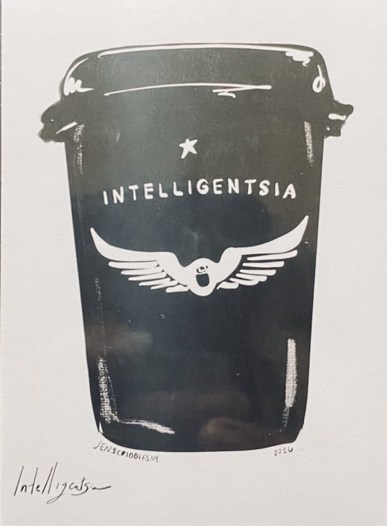 Intelligentsia, a Jen Scribbles mini print