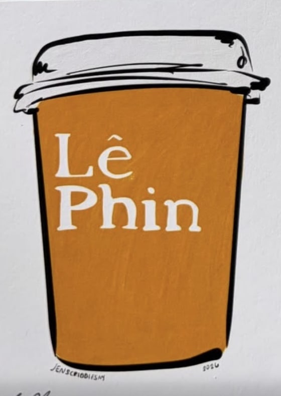 Le Phin, a Jen Scribbles mini print