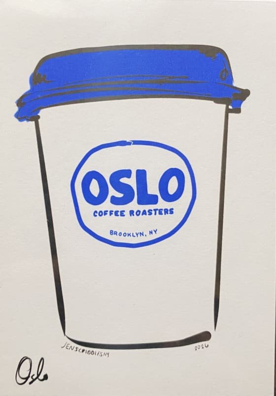 Oslo, a Jen Scribbles mini print
