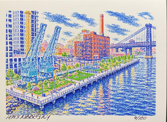 Domino Park, a Jen Scribbles mini print