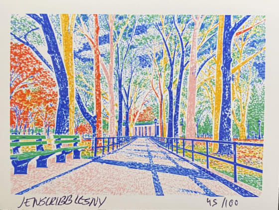 McGolrick Park, a Jen Scribbles mini print